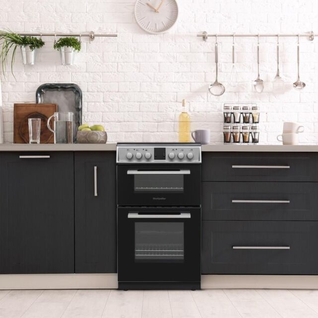 Montpellier MDOC50FS 50cm Double Ceramic Cooker in Silver