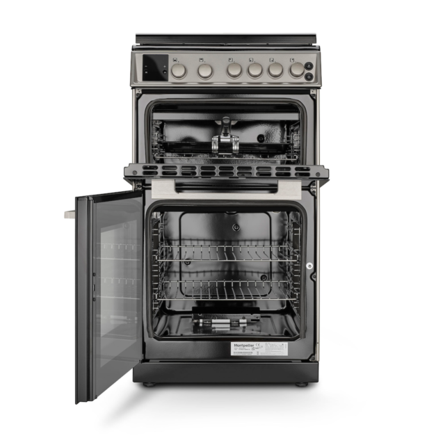 Montpellier MDOG50LS 50cm Double Gas Cooker in Silver