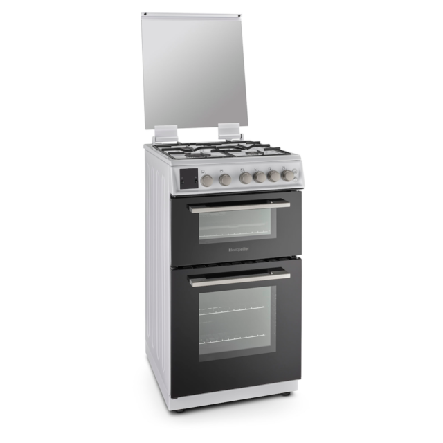 Montpellier MDOG50LW 50cm Double Gas Cooker in White