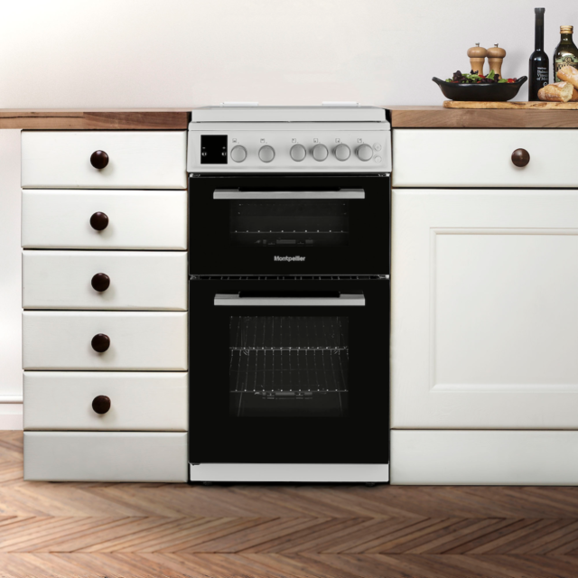 Montpellier MDOG50LW 50cm Double Gas Cooker in White