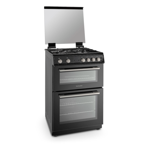Montpellier MDOG60LK 60cm Double Gas Cooker in Black