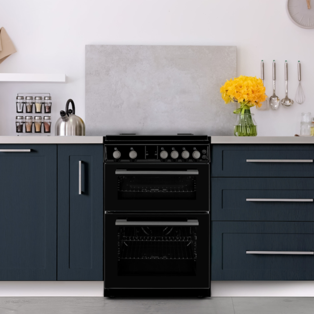Montpellier MDOG60LK 60cm Double Gas Cooker in Black