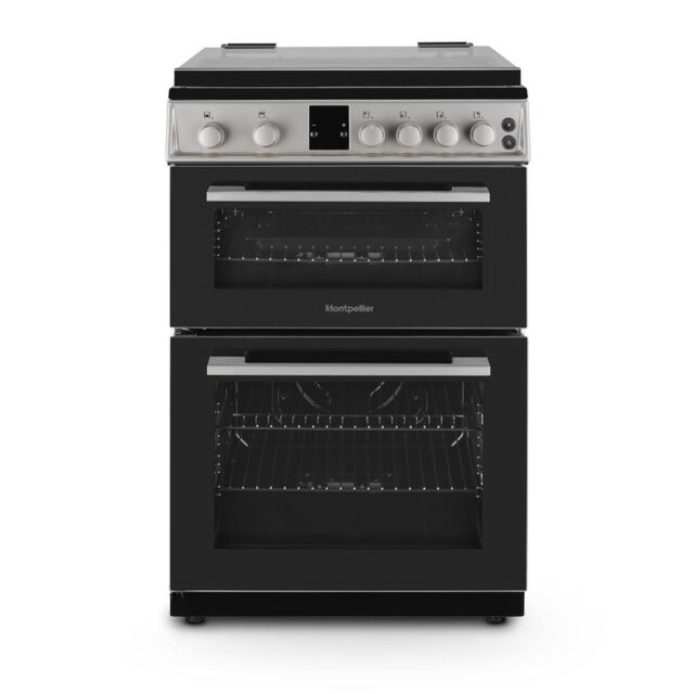 Montpellier MDG600LK 60cm Gas Double Oven Cooker in Black