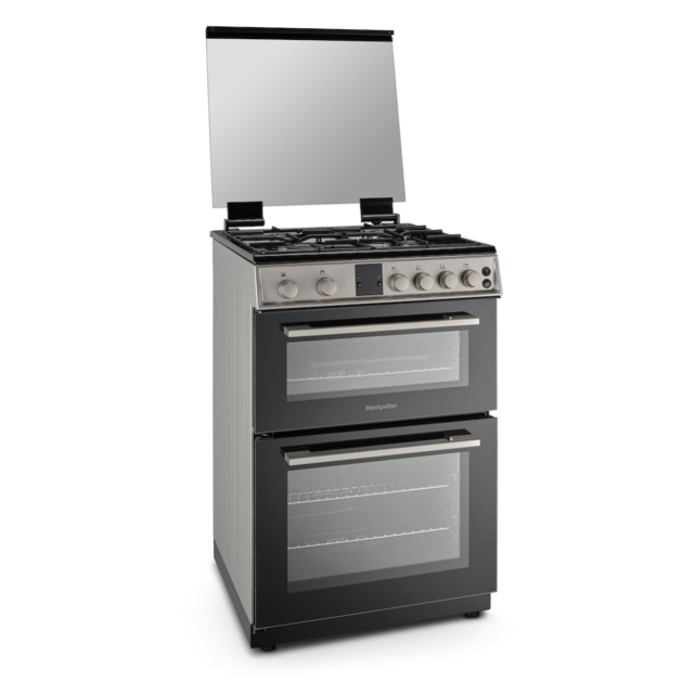 Montpellier MDG600LK 60cm Gas Double Oven Cooker in Black