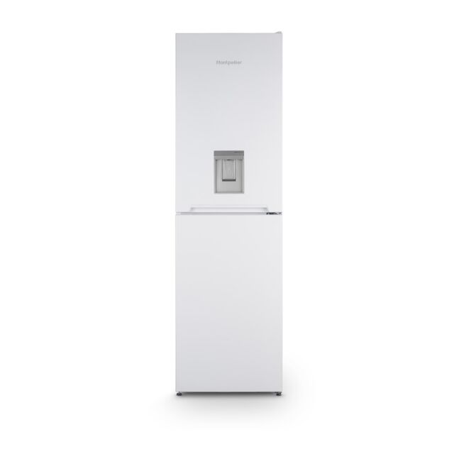 Montpellier MFF183EWWD Frost Free Fridge Freezer With Water Dispenser In White