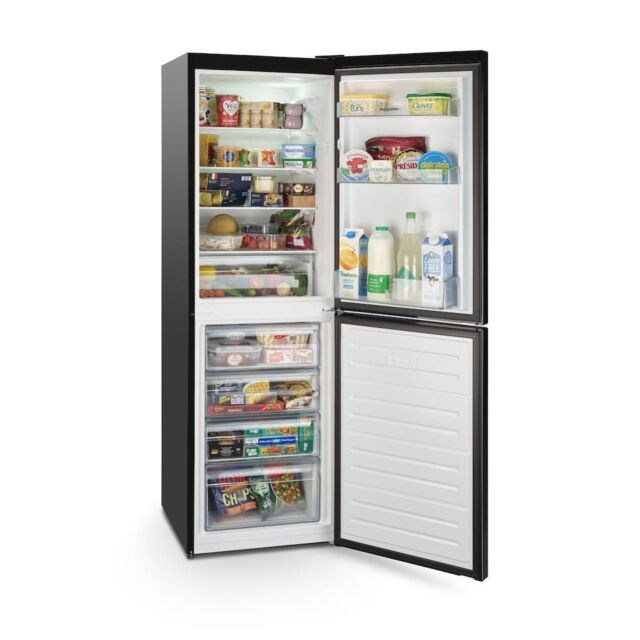 Montpellier MLF1770EK Low Frost Fridge Freezer In Black