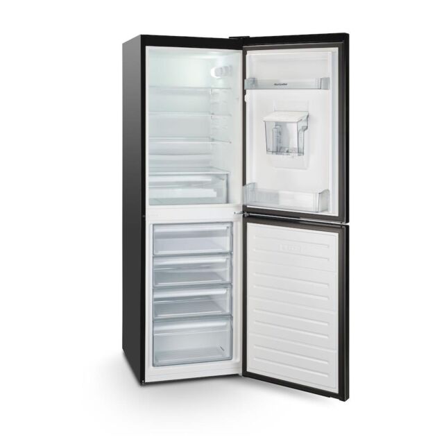 Montpellier MLF1770EKWD Low Frost Fridge Freezer With Water Dispenser In Black
