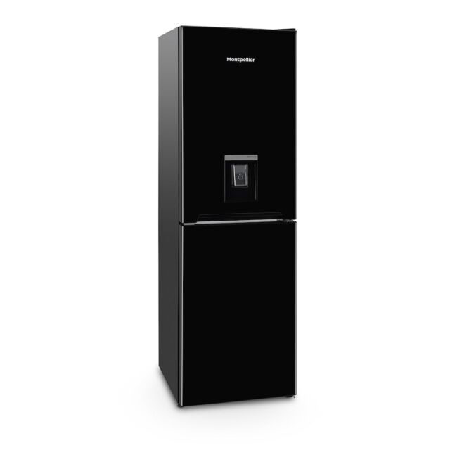 Montpellier MLF1770EKWD Low Frost Fridge Freezer With Water Dispenser In Black