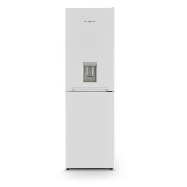 Montpellier MLF1770EWWD Low Frost Fridge Freezer With Water Dispenser In White