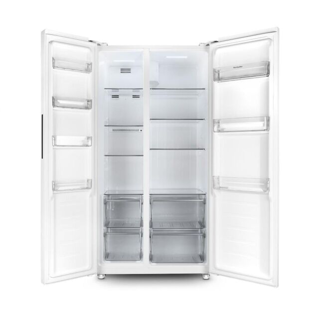 Montpellier MSBS442W American Side By Side Fridge Freezer In White