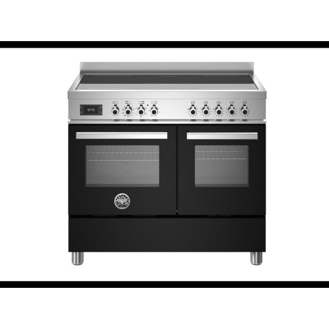 Bertazzoni PRO105I2ENET Professional 100cm Range Cooker Twin Oven Induction Gloss Black