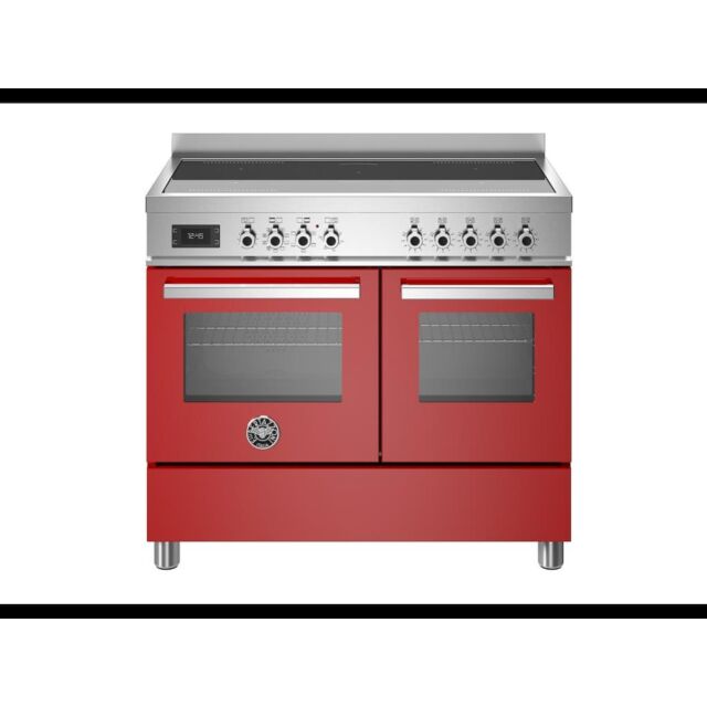Bertazzoni PRO105I2EROT Professional 100cm Range Cooker Twin Oven Induction Gloss Red