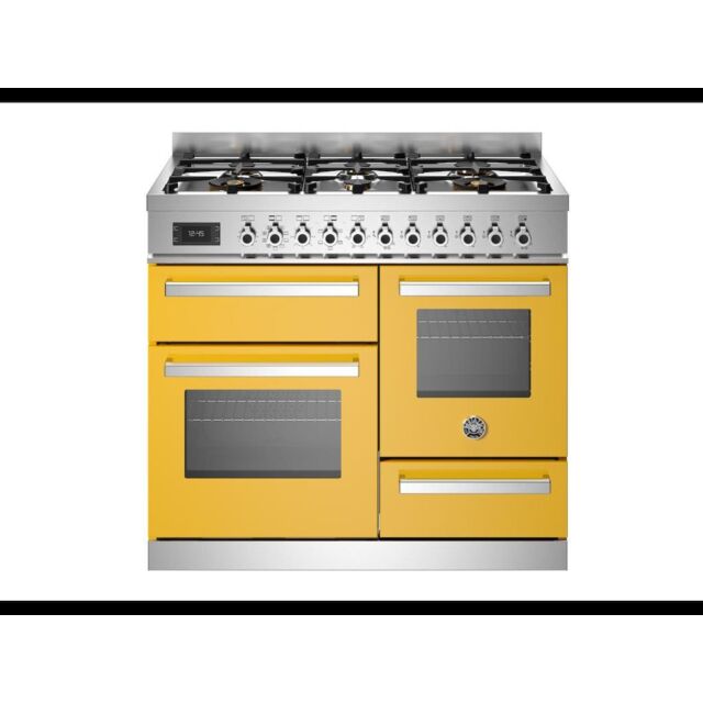 Bertazzoni PRO106L3EGIT Professional 100cm Range Cooker XG Oven Dual Fuel Gloss Yellow