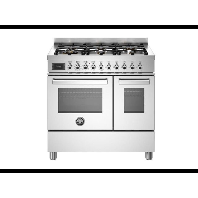 Bertazzoni PRO96L2EXT Professional 90cm Range Cooker Twin Oven Dual Fuel Stainless Steel