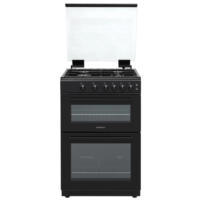 Statesman GDL60B 60cm Gas Double Oven - Black