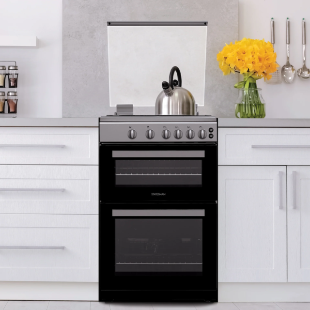 Statesman GDL60S 60cm Gas Double Oven - Silver