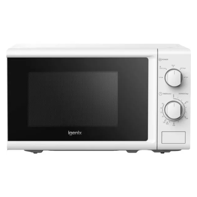 Igenix IGM0820W 20L 800W Manual Solo Microwave White