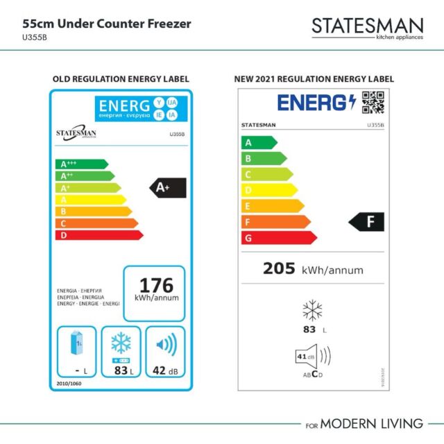 Statesman U355B 55cm Undercounter Freezer
