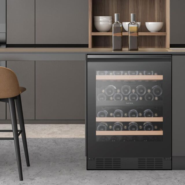 Teknix BITH2WCD60B 60cm Dual Zone Wine Cooler - Black