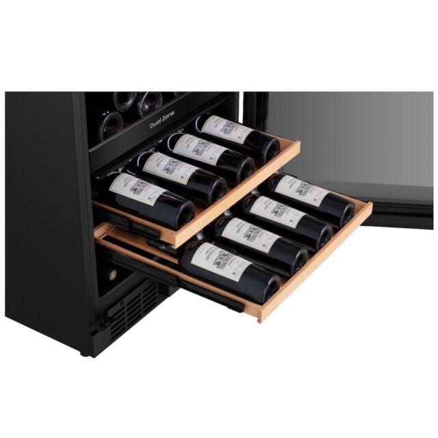 Teknix BITH2WCD60B 60cm Dual Zone Wine Cooler - Black