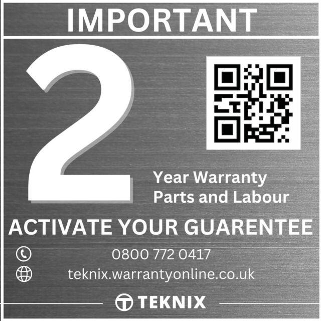 Teknix BITKW814 8Kg 1400Spin Integrated Washer, White