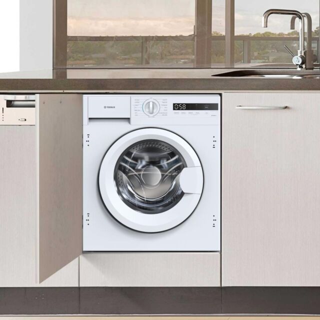 Teknix BITKW814 8Kg 1400Spin Integrated Washer, White