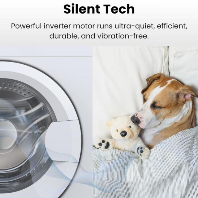 Teknix BITKW814 8Kg 1400Spin Integrated Washer, White