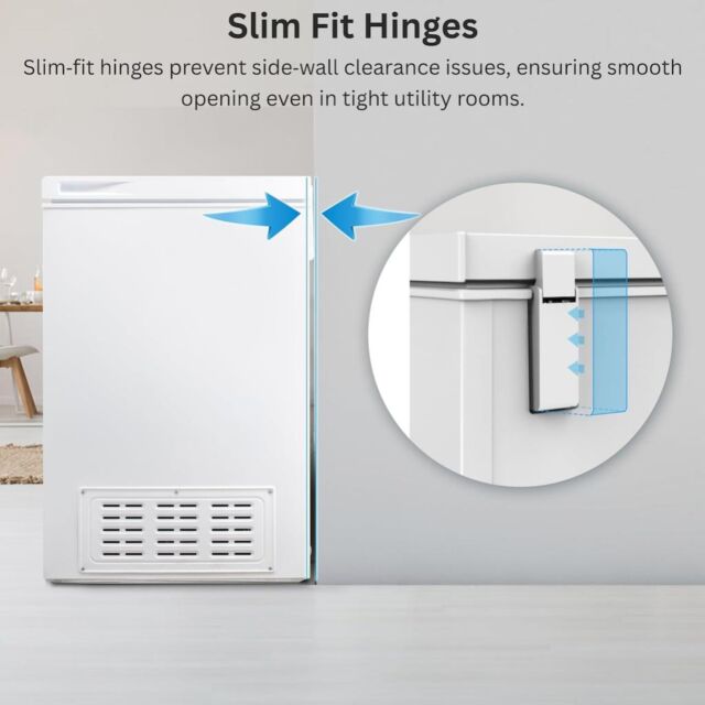 Teknix CH420W 420L Chest Freezer, White W144.9Cm