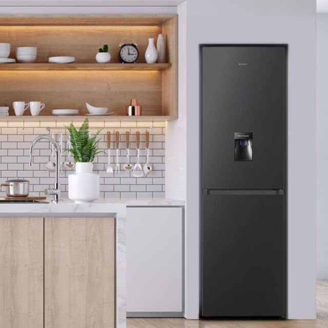 Teknix FFH1825WB/E 55cm 50/50 Fridge Freezer Total No Frost with Water Dispenser - Black