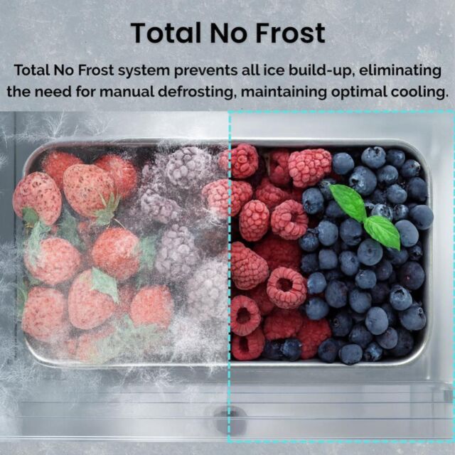 Teknix FFPH1825PB 55cm 50/50 Fridge Freezer Total No Frost - Black