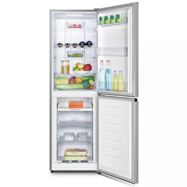 Teknix FFPH1825PX/E 55cm 50/50 Fridge Freezer Total No Frost - Brushed Steel