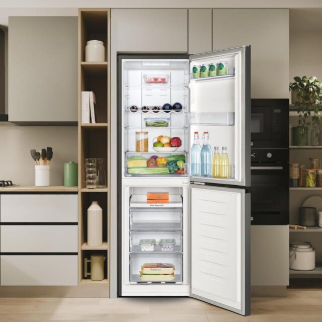 Teknix FFPH1825PX/E 55cm 50/50 Fridge Freezer Total No Frost - Brushed Steel