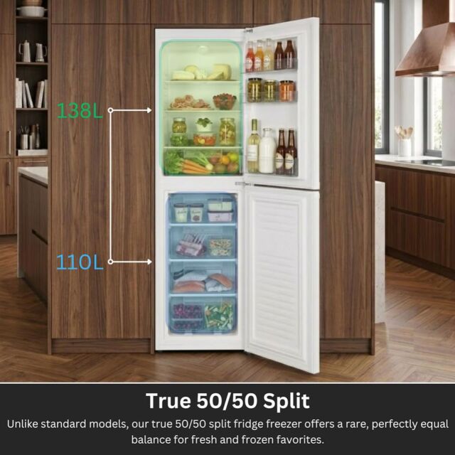 Teknix STF1725W 55Cm X 172Cm Fridge Freezer - White