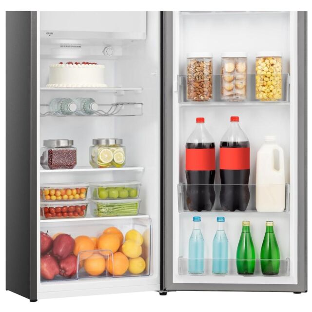 Teknix T2R128S 52cm Retro Fridge with Ice Box - Silver