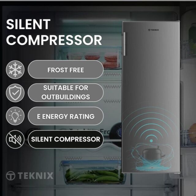 Teknix TFF1435X 143 X 55 X 60 Tall Frost Free Freezer Silver