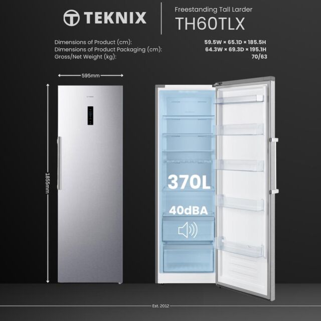 Teknix TH60TLX Larder Fridge - Inox