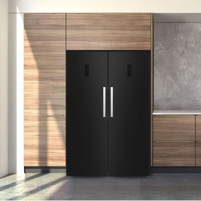 Teknix TH60TNFBIX 60cm Tall Freezer Total No Frost with Metal Tech Cooling - Black Steel