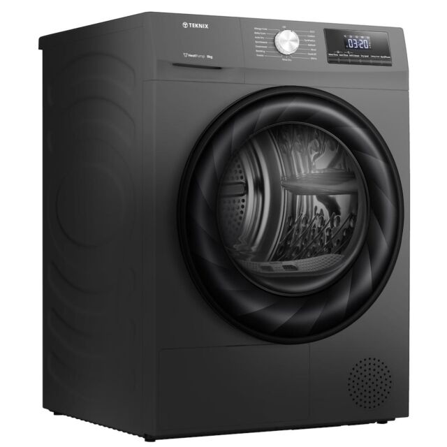 Teknix TK2HP9HS 9kg Heat Pump Tumble Dryer - Titanium