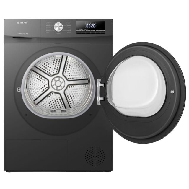 Teknix TK2HP9HS 9kg Heat Pump Tumble Dryer - Titanium