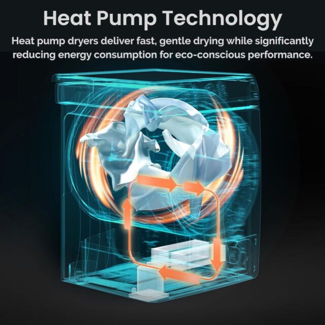 Teknix TK2HP9HS 9kg Heat Pump Tumble Dryer - Titanium