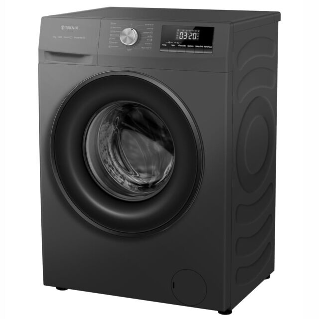 Teknix 8kg 1400spin Freestanding Washer  Titanium