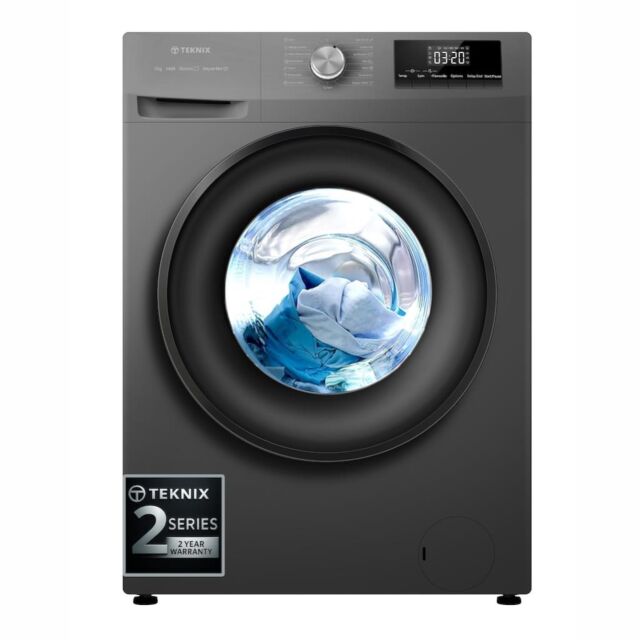Teknix 8kg 1400spin Freestanding Washer  Titanium