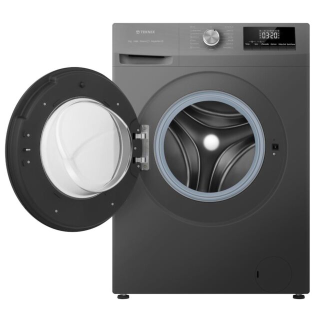 Teknix 8kg 1400spin Freestanding Washer  Titanium