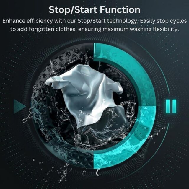 Teknix 8kg 1400spin Freestanding Washer  Titanium