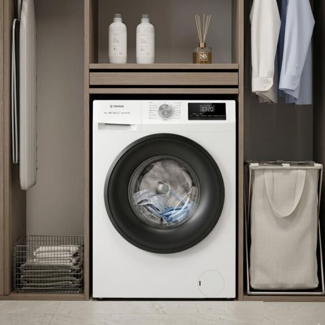 Teknix TK2W814HW 8kg Washing Machine with 1400rpm Spin - White
