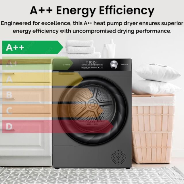 Teknix TK5HP9HS 5 Series 9kg Heat Pump Tumble Dryer - Titanium