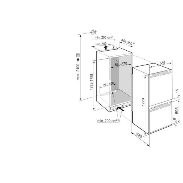 Liebherr ICe5103 Fully Integrated Fridge-Freezer