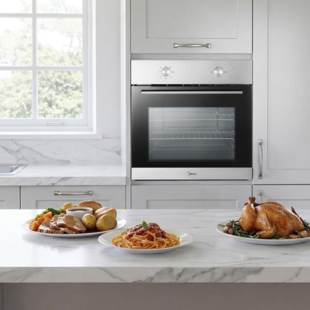 Midea Xpress MBO65M40M04E-SS Static Built-In Single Oven - Stainless Steel - A Rated