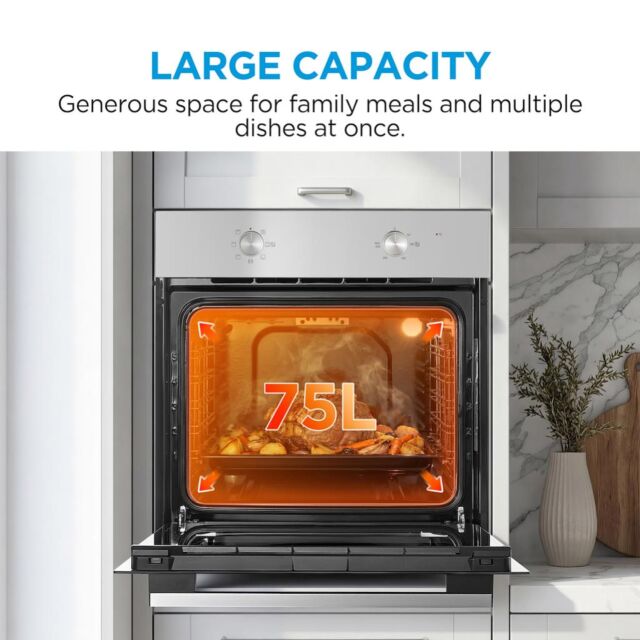Midea Xpress MBO65M40M04E-SS Static Built-In Single Oven - Stainless Steel - A Rated