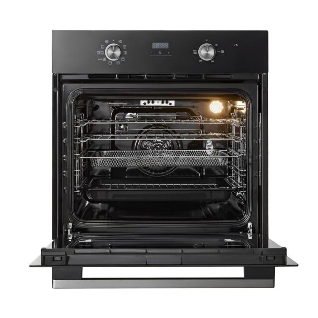 Midea Xpress Fry MBO65M90D2C-BK Multifunction Built-In Single Oven with Catalytic Liners - Black - A+ Rated